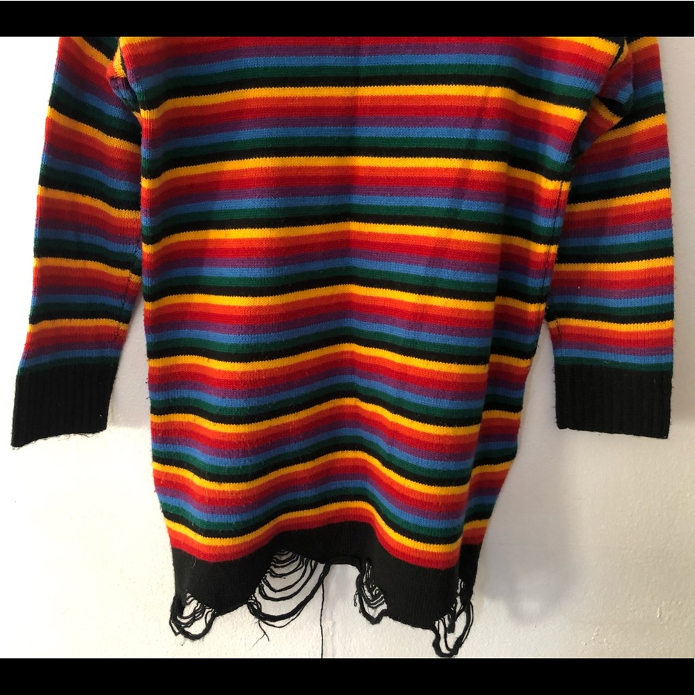 Ultra Rare UNIF ACID Rainbow Striped Sweater Sz S - Picture 10 of 11